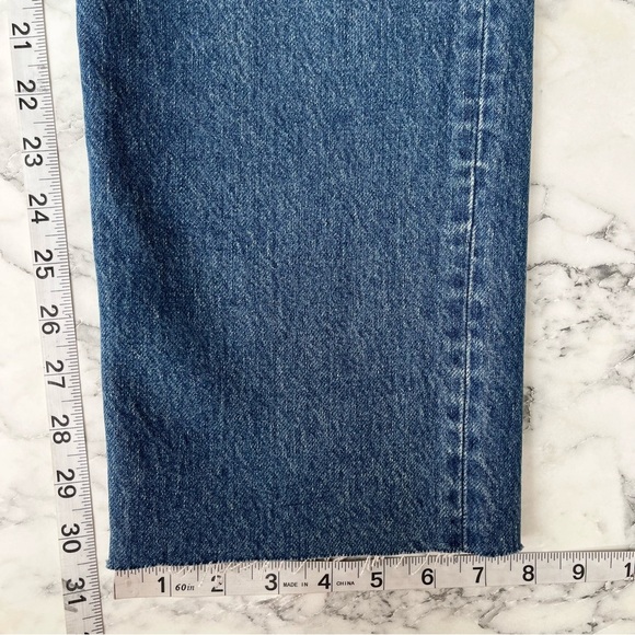 Boyish Casey crossover button high rise straight jeans high society raw hem 29 - Picture 5 of 10